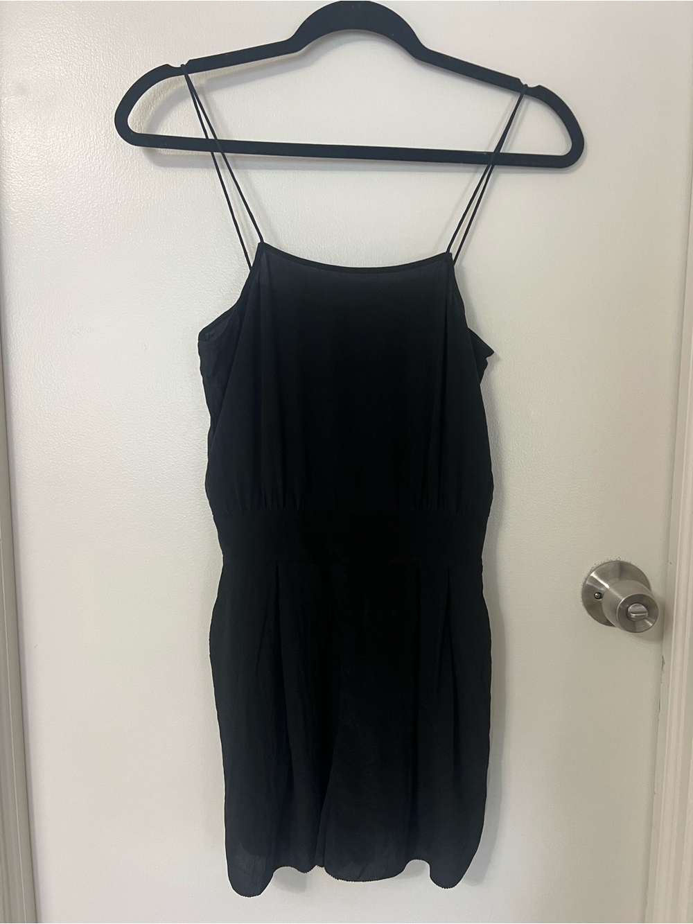 Wilfred Black 100% Silk Romper Minimalist Resortwear Beach Coastal Date Night